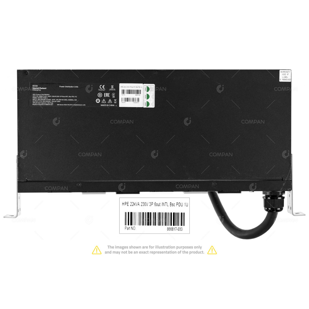 866817-033  HP G2 BASIC MODULAR 3PH 22KVA/60309 6 C19 OUTLET PDU